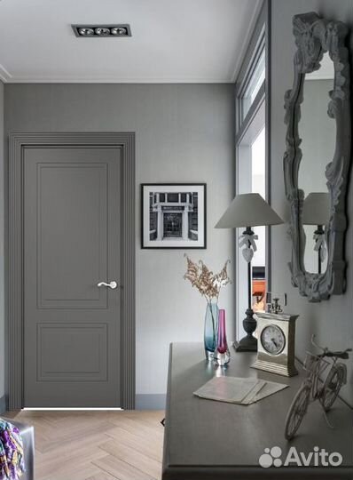 Двери межкомнатные серые