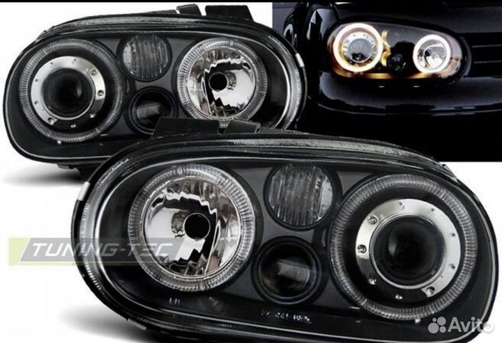 VW Golf 4 Фары Angel eyes