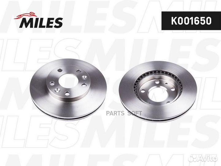 Miles K001650 Диск тормозной renault duster 11- пе