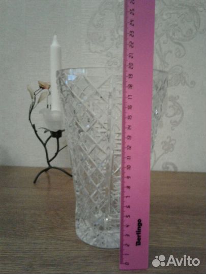 Ваза для цветов хрустальная