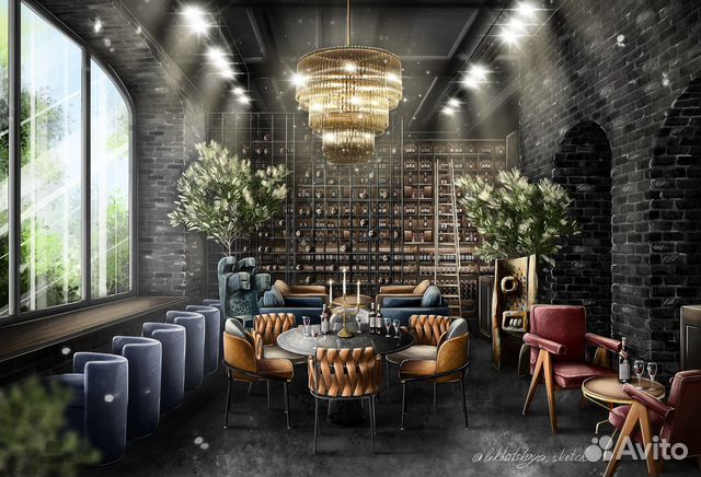 Визуализация интерьера / скетч