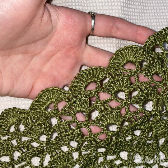 Вязаная косынка летняя,сумка ракушка