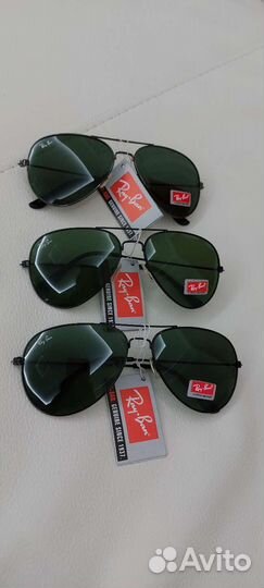 Солнцезащитные очки Ray-Ban aviator линзы стекло