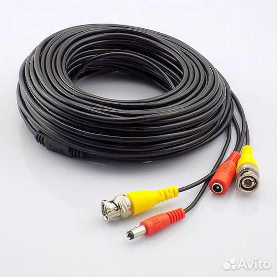 Кабель 30м для видеонаблюдения с разъемами AHD