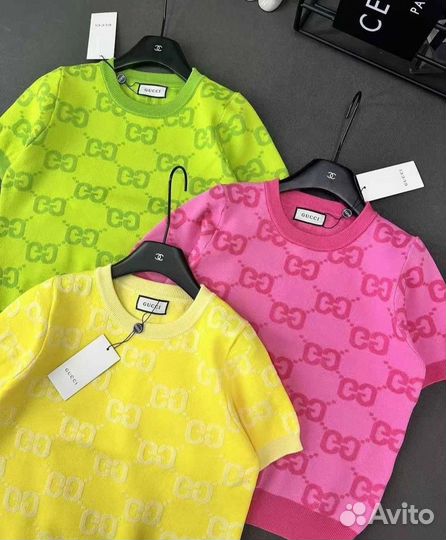 Вязаная футболка gucci