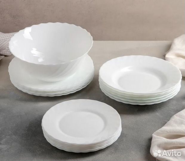 Столовый сервиз luminarc trianon 19 предметов