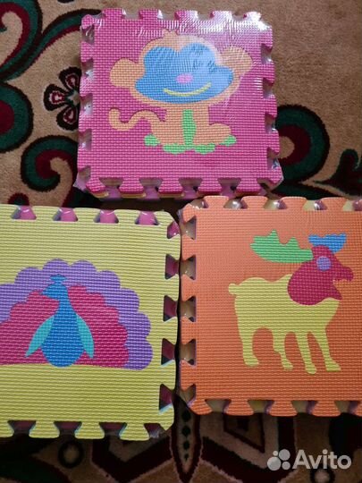 Мягкий детский коврик пазл новый