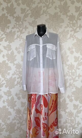 Рубашка, блуза,туника, батист,Италия, 52-54-56-58