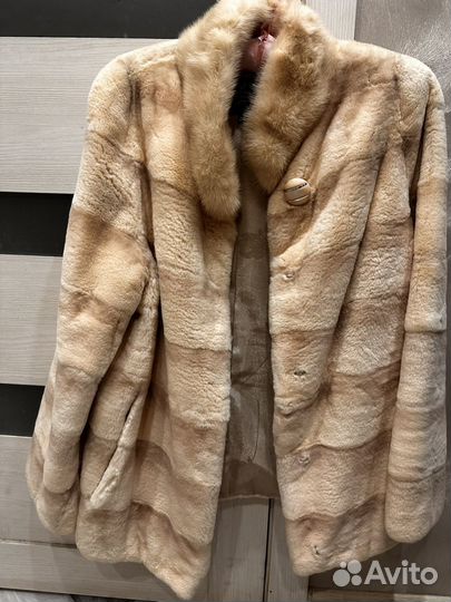 Шуба из кролика рекс 48 размер