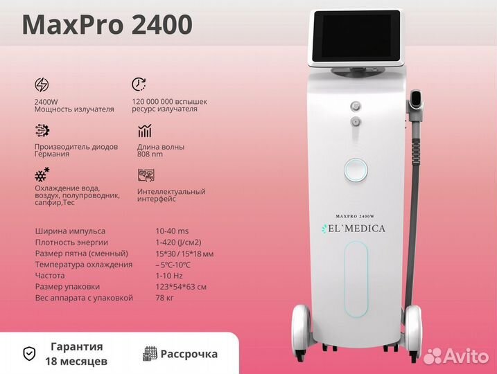 Диодный лазер MaxPro 2400w Премиум-Класса 2023 г
