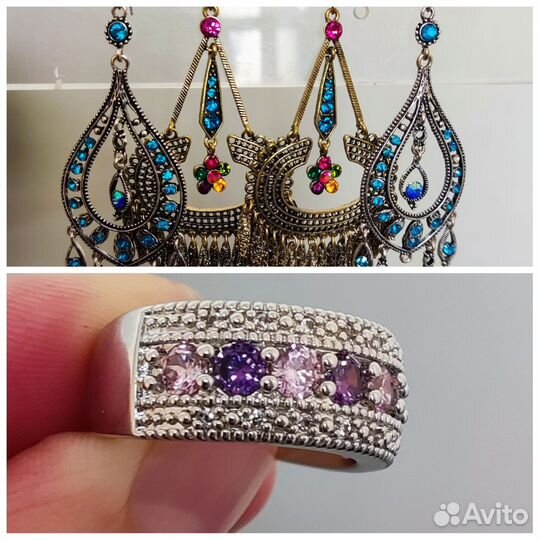 Серьги, колечко