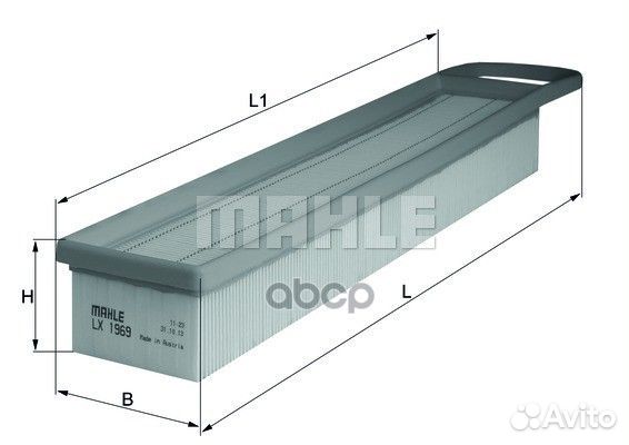 LX 1969 mahle Фильтр воздушный Peugeot, mini, C