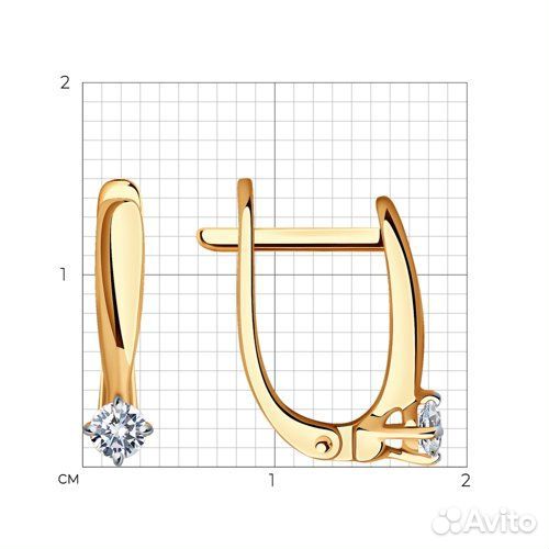 Серьги sokolov из золота, 1021834