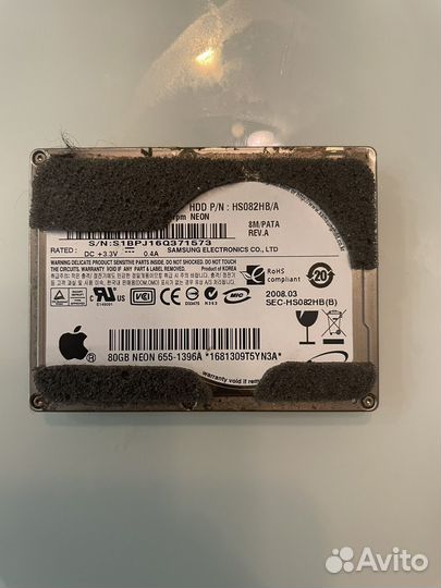 Жесткий диск hdd samsung hs082hb/a zif, 80gb