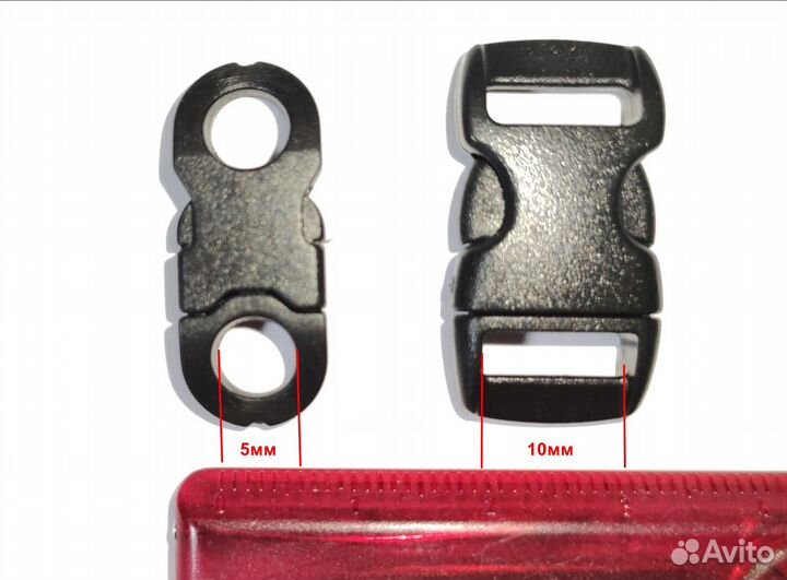 Пряжка пластиковая, фастекс, фурнитура, 5мм, 10мм