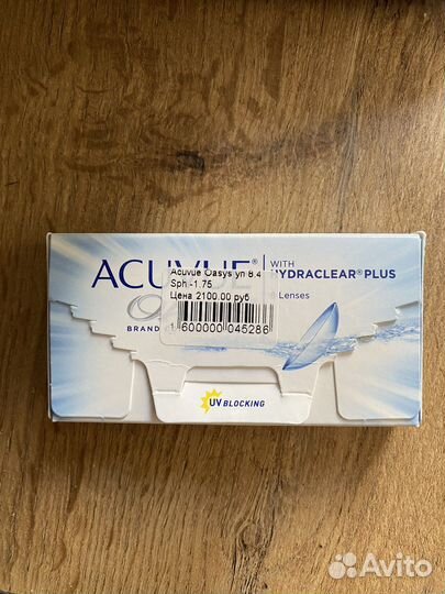 Линзы контактные acuvue oasys 1.75 и раствор