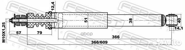Амортизатор задний GAS.twin tube 24656581R Febest