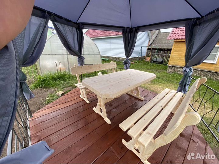 Комплект стол с лавками