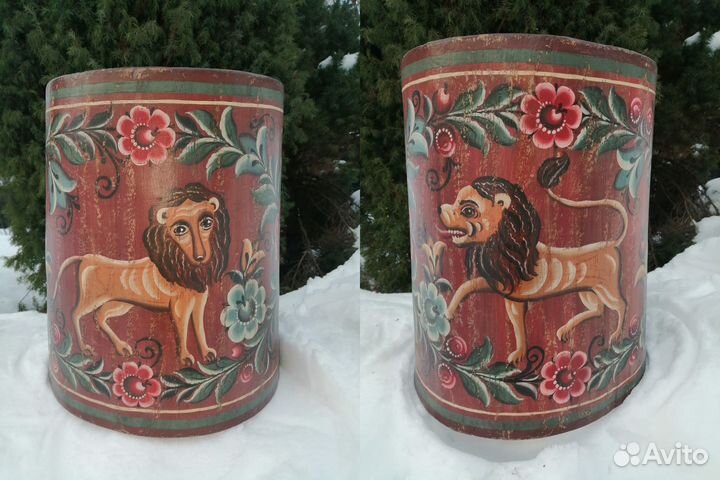 Расписные старинные предметы