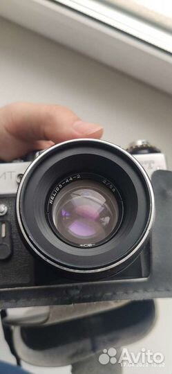 Фотоаппарат Зенит ет, объектив Helios-44-2 вспышка