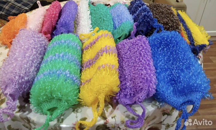 Мочалки ручной вязки