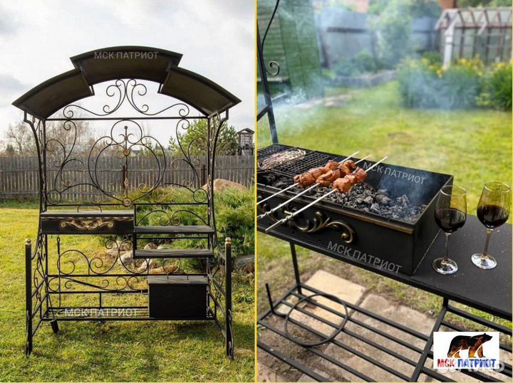 Мангал с крышей