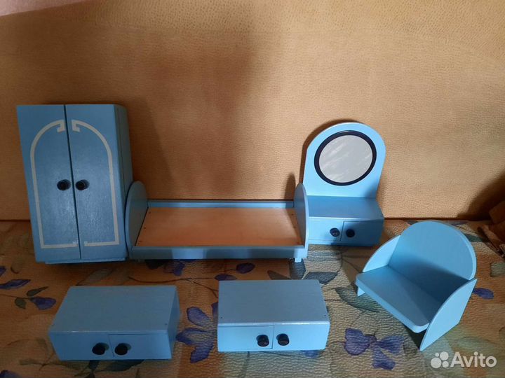 Большая кукольная деревянная Мебель,ссср