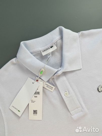 Поло мужское lacoste белое