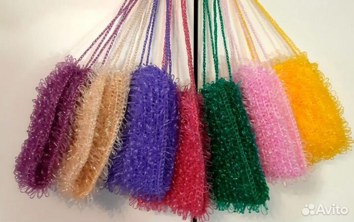 Мочалки ручной вязки