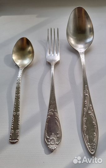 Ложка вилка мельхиор СССР