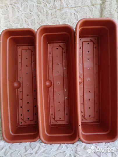 Ящики балконные для цветов 3 штуки 60 см