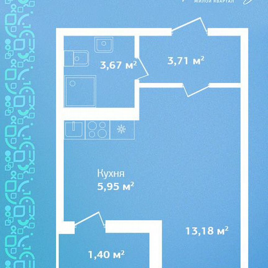 Квартира-студия, 27,9 м², 3/9 эт.