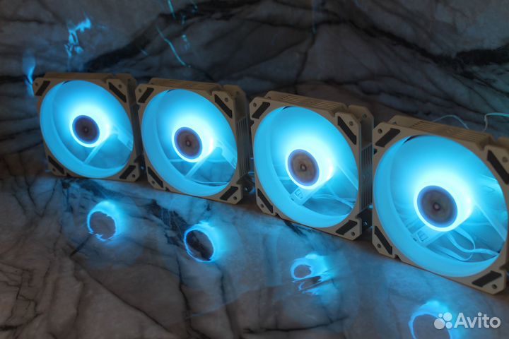 Корпусные вентиляторы 5шт.+хаб 120мм белые argb