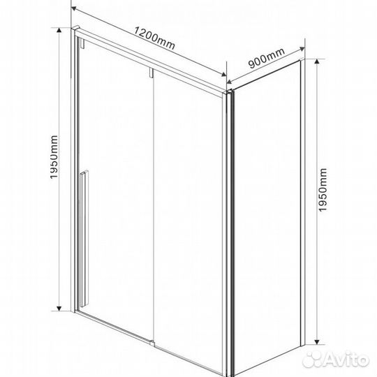 Боковая панель Vincea Lugano VSG-1L900CGB тониров