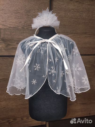 Костюм снежинки, накидка