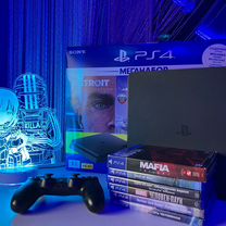 Игровая приставка ps4 slim 1tb