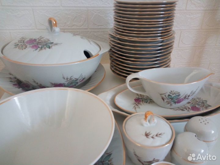 Столовый сервиз СССР (34 предмета)