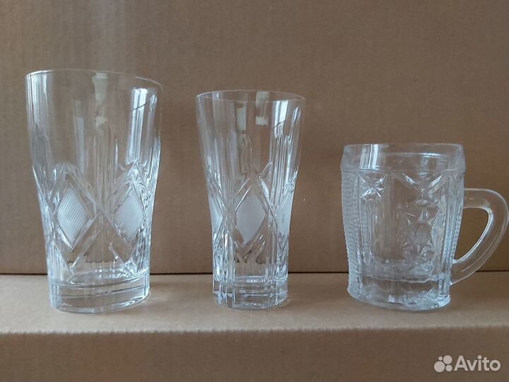 Хрусталь: стаканы, фужеры, стопки, кружки, бокалы