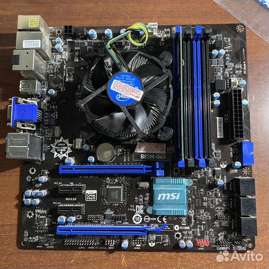 Материнская плата + проц + оперативка + бп