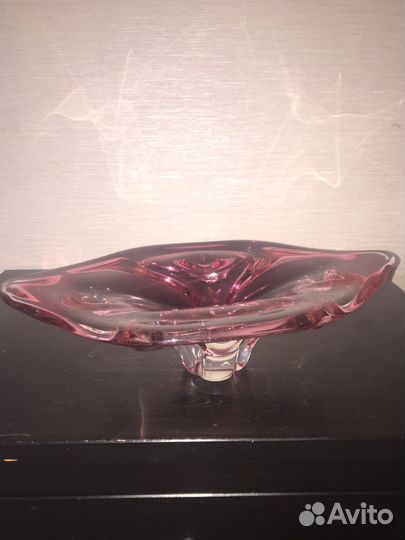 Ваза цветное гутное стекло