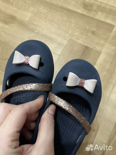 Туфли crocs c9 балетки резиновые