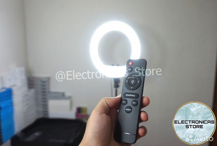 Кольцевая Лампа 45 см Бело-Мраморная RL-18