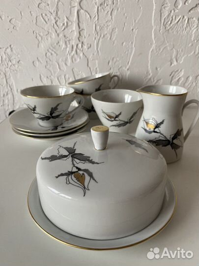 Фарфор гдр Черная роза