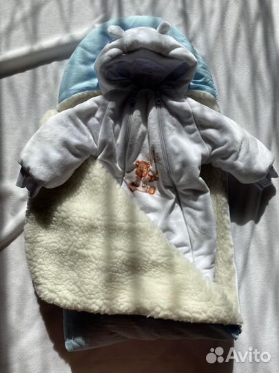 Конверт, комбинезон, одеяло, шапочка на выписку