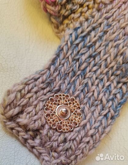 Чепчик вязаный женский меланж