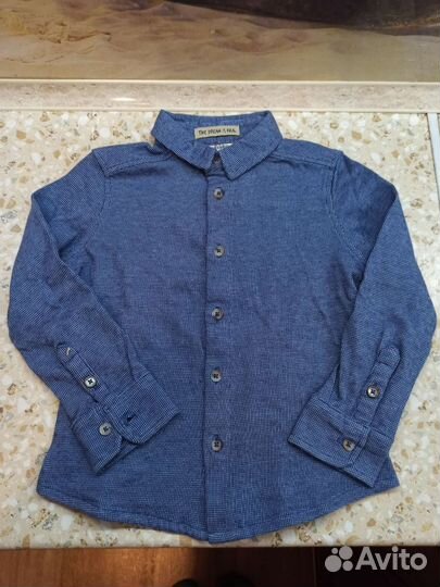 Рубашка на мальчика 98, свитер, шапки