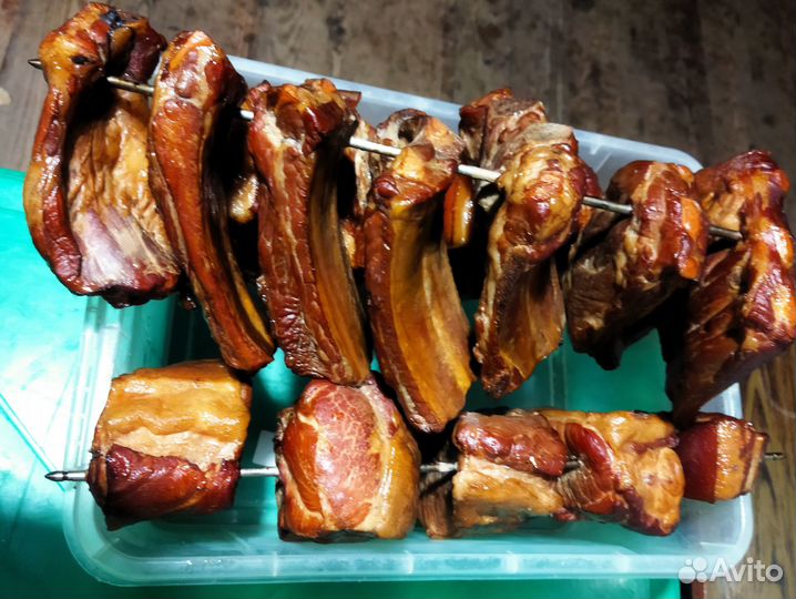 Колбаса домашняя копченая