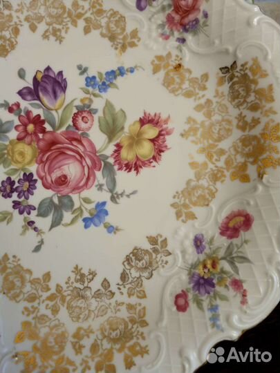 Блюдо тарелка для сервировки большое фарфор