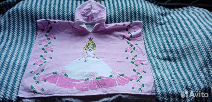 Полотенце с капюшоном 5-7 лет для девочки