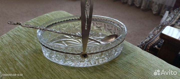 Хрустальная конфетница/ сахарница СССР
